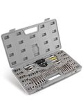 ORION MOTOR TECH 60-Piece Tap and Die Tool Set with SAE & Metric Sizes | Chromium Steel Home Improvement Tool Kit | Hand Tools Set for Craftsmen & Mechanics | SAE & Metric Tap and Die Wrenches Incl.