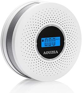 AOUZEA Rilevatore Monossido di Carbonio, Rilevatore Fumo a Bassa Energia E alta Sensibilità con Display Digitale LCD, 2 In 1 Rilevatore di Fumo e Monossido di Carbonio