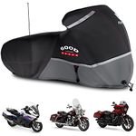 Rosefray Motorcycle Cover 600D Waterproof for Touring Models Harley Davidson Road King,Road Glide,Street Glide, Electra Glide,Low Rider-ST Outdoor Storage