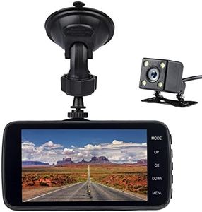 Veoker Full HD 1080P Car Dash Cam 170° Wide-Angle 4" LCD Dashboard Camera DVR Video Recorder Dual Lens Front+Rear with Parking Mode,Night Mode,Loop Recording,G-Sensor