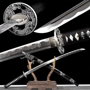 41 inch Handmade Japanese Samurai Katana Sword Carbon Steel Full Tang Dragon Katana for Man Gift Cosplay Decoration Self Defense