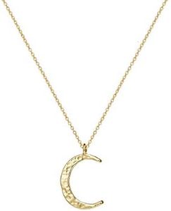 Valloey Rover Moon Necklace, 14k Gold Plated Crescent Necklace, Simple Necklace Moon Jewelry Delicate Moon Necklace Gift for Her