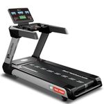 PowerMax Fitness TAC-3500 (8HP) Commercial Motorized Auto Incline Treadmill for Gym use | Max User 250kg | Top Speed 25kmph | Running deck 1600x620mm, LED Display, Bluetooth, USB, Speaker, iPad Holder