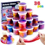 JOYIN Slime Party Favors, 36 Pack Galaxy Slime Cup Party Favors - Stretchy, Non-Sticky, Mess-Free, Stress Relief, and Safe for Girls and Boys - Classroom Reward, Valentine's Day Party Supplies