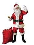 Rubie's Official Adult Deluxe Ultra Velvet Santa Suit With Gloves, Adult Fancy Dress, One Size