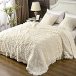 YUSOKI Twin Size Faux Fur Throw Bla