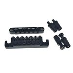 KAISH Black Guitar Roller Saddle Bridge Tune-O-Matic Bridge with TP-6 Style LP Stopbar/Bridge Tailpiece For Epiphone Les Paul LP/SG/Dot/ES Guitars with M8 Threaded Posts