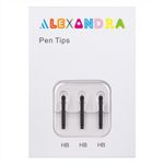 ALEXANDRA Surface Pen Tips Replacement (3 HB tip, Default tip) for 2017 Microsoft Surface Pen, Surface Pro 4 Pen (pens are NOT Included)