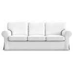 FMCTL Ektorp Couch Cover Replacement for IKEA Ektorp 3 Seat Sofa Cover, Ektorp Sofa Cover, Ektorp 3 Seater Cover Only! Doesn't Fit Uppland(Cool White)