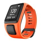 DKEnjoy Soft Silicone Replacement Band Accessory Watch Wrist Strap Bracelet Compatible for Tomtom Runner 2/3 Series, Spark 3, Golfer 2, Adventurer Smartwatch (Orange)