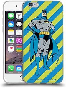 Head Case Designs Officially Licensed Batman DC Comics Stripes Vintage Fashion Soft Gel Case Compatible with Apple iPhone 6 / iPhone 6s