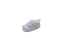 Baby Boys Girls Cotton Cartoon Breathable Rubber Sole Non-Slip Outdoor Sneakers First Walkers Shoes (Grey, 12-15months)