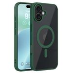 Zapcase Back Case Cover for iPhone 16 | Compatible for iPhone 16 Back Case Cover | Scratch-Resistant Back Case Cover | Forest Green