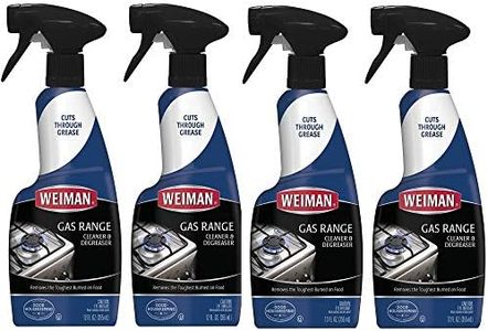 Weiman Gas Range Cleaner & Degreaser - Penetrate and Loosen Tough Grease and Burned-On Food - 12 Oz, 4 Pack