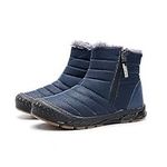 Mens Womens Snow Boots Winter Hiking Water Repellent Fur Lined Non Slip Shoes 43