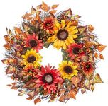 24 Inch Fall Wreath for Front Door,