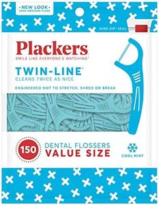 Plackers, Twin-Line, Dental Flossers, Value Size, Cool Mint, 1 x 150 Count