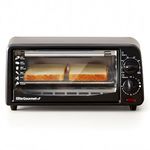 Elite Gourmet ETO236 Personal 2 Slice Countertop Toaster Oven with 15 Minute Timer Includes Pan and Wire Rack, Bake, Broil, Toast, Black