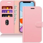 JETech Wallet Case for iPhone 11 6.1-Inch, Shockproof PU Leather Magnetic Flip Cover with Card Holder and Stand Feature (Rose Gold)