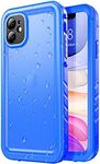 SPORTLINK Waterproof Case for iPhone 11, Full Body Heavy Duty Protection Full Sealed Cover Shockproof Dustproof Built-in Clear Screen Protector Rugged Case for iPhone 11 6.1 Inch (Blue)