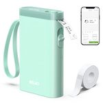 Nelko Label Maker Machine with Tape, P21 Portable Bluetooth Label Printer, Wireless Built-in Cutter Sticker Maker Mini Label Makers with Multiple Templates for Organizing Storage Office Home, Green