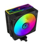 Circle Gaming CG 6P ARGB CPU Air Cooler Mirror Close-Loop, 120mm Fans | Support AMD & Intel CPU Socket AM5, AM4 / LGA 1700, 1200, 1151, 1150| PWM Case Fans | 63 CFM Airflow | 6 Heat Pipes | Black