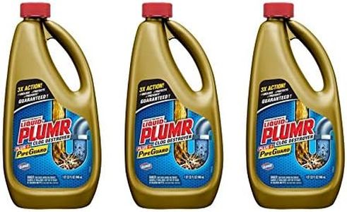 Liquid-Plumr Pro-Strength Clog Remover, Full Clog Destroyer, 32 Fluid Ounces (Pack of 3)