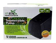 VENUS AQUA V1000 Submersible Pump for Aquarium, Pond, Fountain – 40W, 2000L/H, 2M Max Head, Energy Efficient, Adjustable Flow for Freshwater & Saltwater