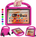 Fire HD 10 & Fire HD 10 Plus Tablet Case for Kids(13th/11th Generation, 2023/2021 Release)- Lainergie Lightweight Shockproof Kid-Proof Cover with Stand, Incompatible iPad Samsung Lenove Tablets - Pink