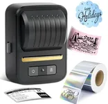 NDYIN Label Makers, Label Maker Machine with Tape, Bluetooth Label Maker, Portable Thermal 2 Inch Label Printer for Small Business, Barcode, Address, Logo, Clothing, Sticker Printer for Phones & PC