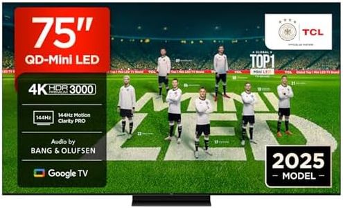 TCL 75Q7C QLED Mini LED Fernseher, 75 Zoll, 4K HDR Premium, Dolby Vision IQ & Atmos, Smart TV mit Google TV, 6.2.2 Sound, 144Hz VRR, AMD FreeSync Premium Pro, HDMI 2.1, AirPlay 2