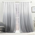 Exclusive Home Crescendo Lined Room Darkening Blackout Hidden Tab Top Curtain Panel Pair, 52"x96", Grey, Set of 2