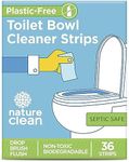 Nature Clean Toilet Bowl Cleaner Strips, Plastic Packaging Free,Effective Clean, Non-Toxic, Made without Bleach, No Chlorine, Septic Tank & Grey Water Safe