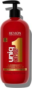 REVLON PROFESSIONAL UniqOne Shampoo, Hair Shampoo for Nourishing Cleansing Hair and Scalp, Hair Product Gives Maximum Silkiness and Shine, Reduces Hair Breakage, 490 ml