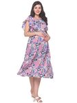 AV2 Womens Viscose Maternity | Nursing |Feeding | Breast Feeding Dress with Zippers for Post Pregnancy(5093_Pink_M)