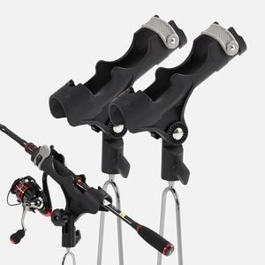 Hitorhike Pro 2Pack Fishing Rod Holder for Ground 360° Tool-Free Adjustable Bank Shore Fishing Rod Holder with GentleGrip & PowerLock, Ideal Fishing Gear & Gifts for Men Women Anglers (Universal, 2)