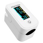 Mievida Finger Tip Pulse Oximeter - FDA & CE Approved, OLED Display, Spo2, Pulse Rate Meter, Visual Alarm, Auto Power Off, Multicolor