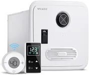 RV Tankless Water Heater Propane, MYACUC 55000 BTU Wireless Remote Control On Demand Instant Hot Water Heater with 15" x 15" Door for Camper