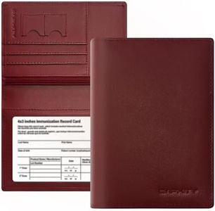 BAPHITY Genuine Leather RFID Blocking Passport Holder Wallet with Zipper Hidden Pocket,Luxury Cover for Women,Ideal Gift-Wine