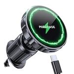 Miracase Wireles Car Charger Fits for MagSafe 15W, Car Magnetic Phone Holder Mount, Wireless Charging Mount for Car Vent Compatible with iPhone 15 14 Pro Max Plus 13 12 All