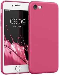 kwmobile Case Compatible with Apple iPhone SE (2022) / iPhone SE (2020) / iPhone 8 / iPhone 7 Case - Protective Slim TPU Phone Cover - Soft Matte Finish - Pink Matte