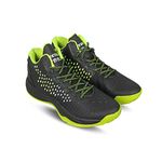 Vector X BB-22 Basketball Shoes Boys & Girls (Black-Green) (Size-7)