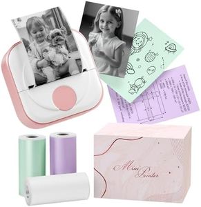 Itari Mini Printer - Q02 Sticker Printer Machine with 3 Rolls Paper, Bluetooth Pocket Sticker Maker Inkless Portable for Anatomical Diagram, Photos, Journals, Receipts, Compatible with Phone & Tablet