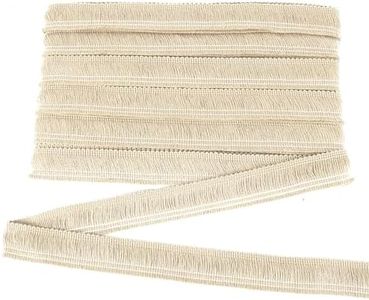 BEL AVENIR Sewing Fringe Trim 13.7 Yards x 1 Inch Tassel Trim Sewing Accessory Lace for Clothes Home Decoration DIY (Beige)