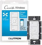 Lutron PD-FSQN-WH Caseta Original Speed Control Switch for Pull Chain Fans, Works w/Alexa, Apple Homekit, Google Home (Hub, 1.5A Single-Pole, Neutral Required, White