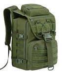 SUPERSUN 35L Military Tactical Backpack Large Waterproof Molle Bug Out Bag Army 3 Day Assault Pack (Green)