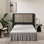 Light Grey Bed Skirt King Size Ruffled Bed Skirt with Split Corners, King Bed Skirt 16 Inch Drop, King Size Bed Skirt Grey for Ruffled Bed Skirt with Split Corners, Bed Skirt King Size