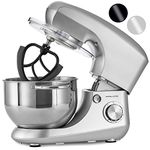 Andrew James Stand Mixer for Baking Food Mixer | 1400W Max | Large 5.5 Litre Bowl 6 Speed Pulse Mode | Kitchen Cake Mixers | Flexi-Beater Dough Hook Balloon Whisk Removable Splash Guard