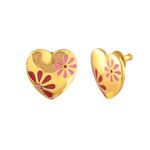 Voylla Valentine's Day Blossom Heart Stud|Gift For Her|Valentines Gift For Her|