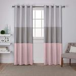 Exclusive Home Curtains Chateau Grommet Top Panel Pair, Blush, 54x84, 2 Piece